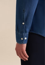 Chemise En Jean Regular Manche Longue Sémi-Classique in Bleu Foncé |  Seidensticker Onlineshop