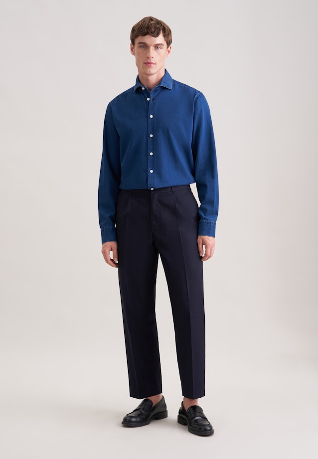 Regular Denimhemd Denim in Dunkelblau |  Seidensticker Onlineshop