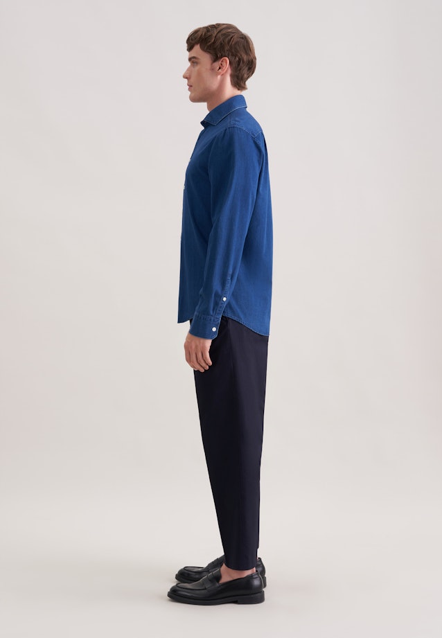 Regular Denimhemd Denim in Denim Dark Blue |  Seidensticker Onlineshop