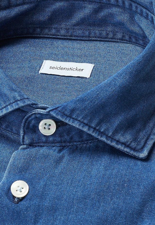 Regular Casual Hemd, Denimhemd Denim in Bleu Foncé |  Seidensticker Onlineshop