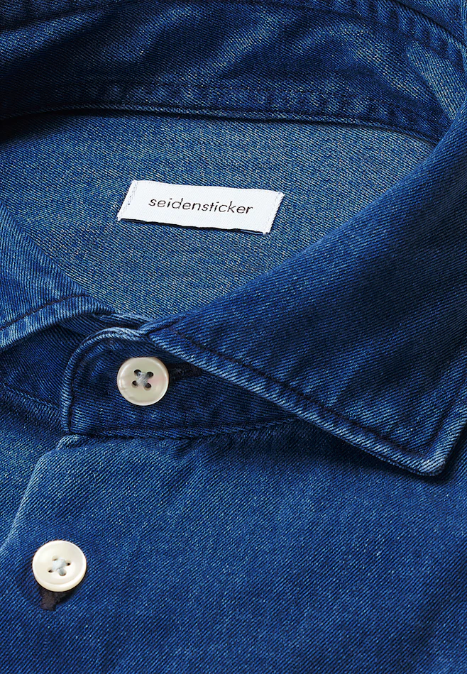 Regular Chemise en jean Denim dans Bleu Foncé | Boutique en ligne Seidensticker