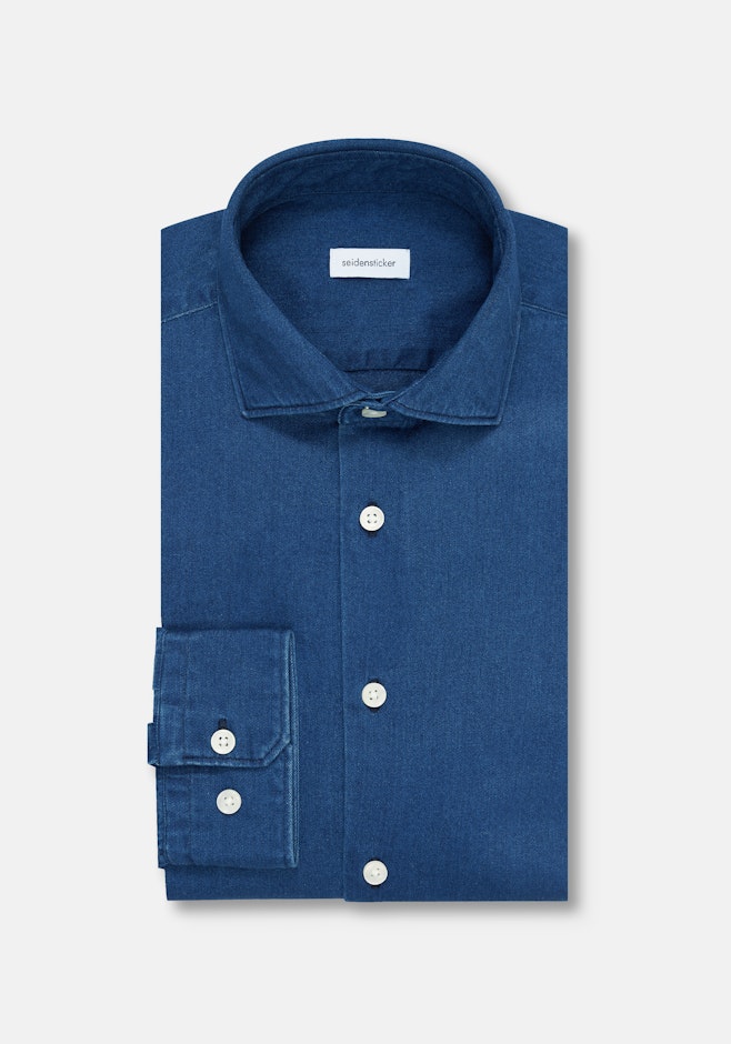 Regular Chemise en jean Denim dans Bleu Foncé | Boutique en ligne Seidensticker