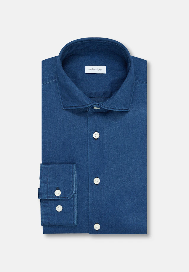 Regular Chemise en jean Denim in Bleu Foncé |  Seidensticker Onlineshop