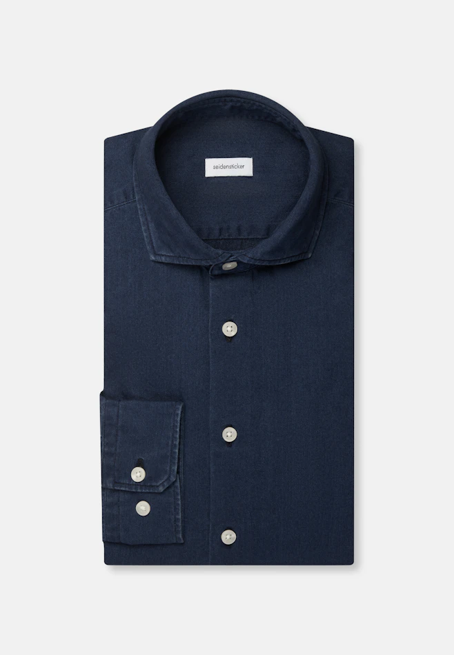 Regular Chemise en jean Denim dans Bleu Foncé | Boutique en ligne Seidensticker