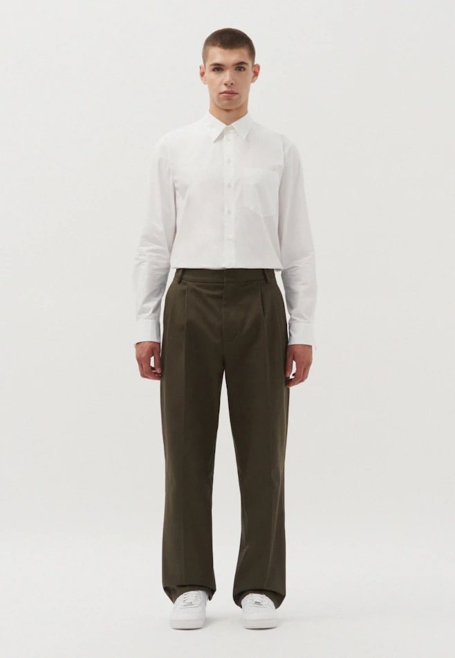 Oversized Bundfaltenhose Uni in Grün | Seidensticker Onlineshop