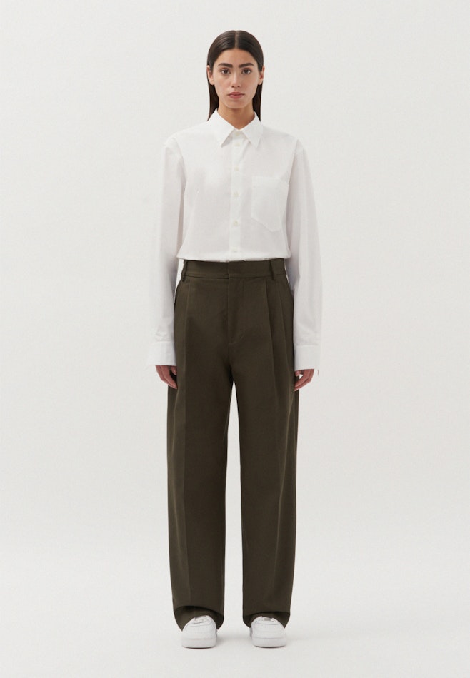 Pleated trousers Oversized in Green | Seidensticker online shop