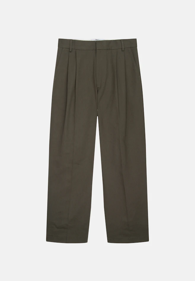 Oversized Bundfaltenhose Uni in Grün | Seidensticker Onlineshop