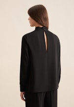 Blouse à col montant En crêpe in Noir |  Seidensticker Onlineshop