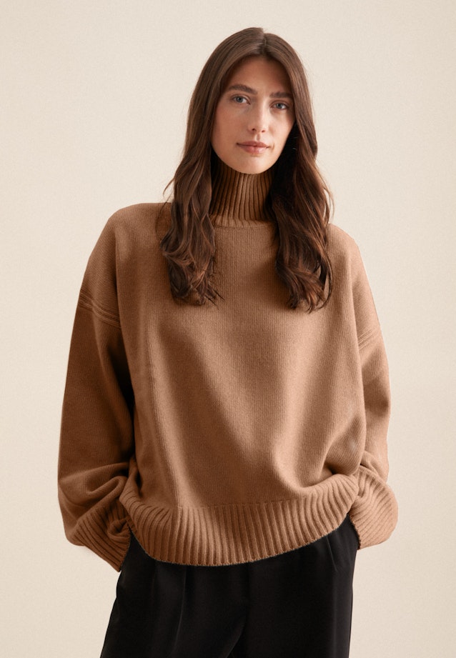 Rollkragen Pullover Oversized in Braun |  Seidensticker Onlineshop