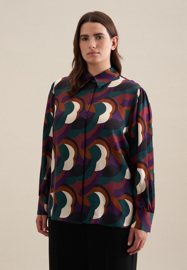 Shirtbluse Druck in Schwarz | Seidensticker Onlineshop