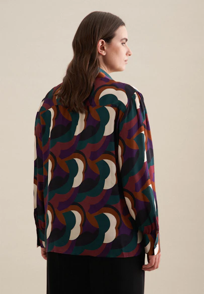 Shirtbluse Druck in Schwarz |  Seidensticker Onlineshop