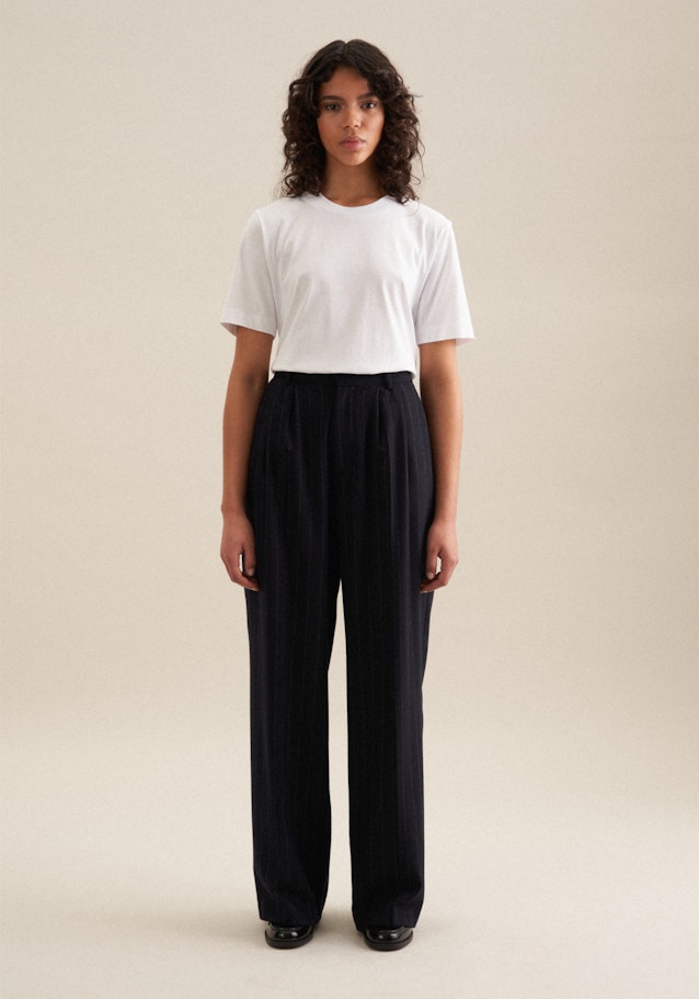 Regular Pantalons A Rayures in Bleu Foncé | Seidensticker Onlineshop