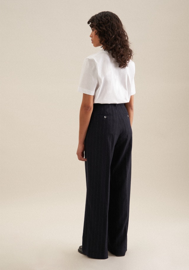 Regular Pantalons A Rayures in Bleu Foncé | Seidensticker Onlineshop