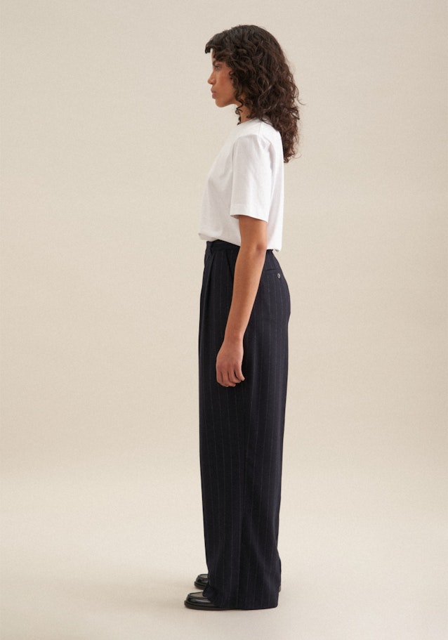 Regular Pantalons A Rayures in Bleu Foncé | Seidensticker Onlineshop
