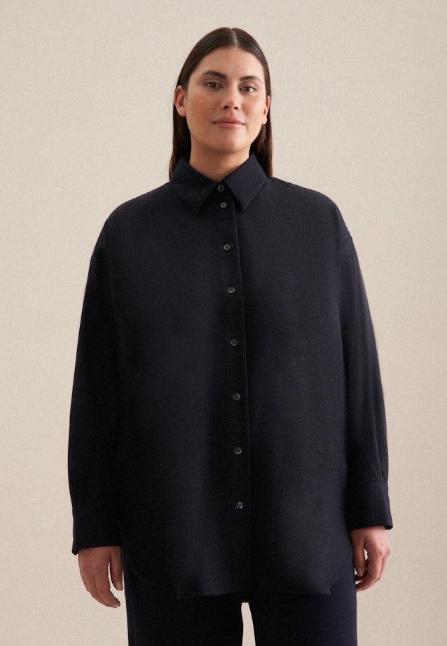 Curvy Blouse Longue Oversized Manche Longue in Bleu Foncé |  Seidensticker Onlineshop