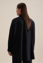 Curvy Kragen Longbluse Oversized in Dunkelblau |  Seidensticker Onlineshop