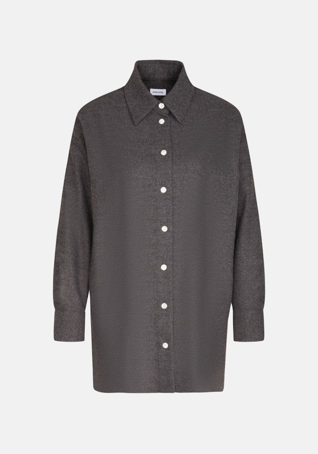 Longbluse uni Melange in Grau | Seidensticker Onlineshop
