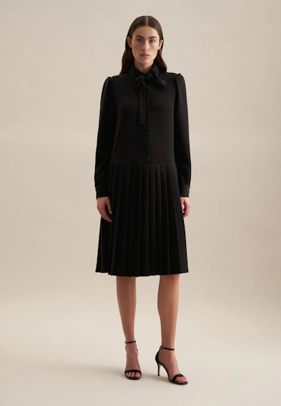 Kleid Uni in Schwarz |  Seidensticker Onlineshop