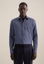 Chemise Business Shaped Col Kent manches extra-longues in Bleu Foncé |  Seidensticker Onlineshop