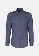 Twill Business Shirt in Shaped with Kent-Collar and extra long sleeve in Dark Blue |  Seidensticker Onlineshop