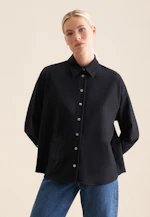 Hemdbluse Uni Melange in Dunkelblau |  Seidensticker Onlineshop