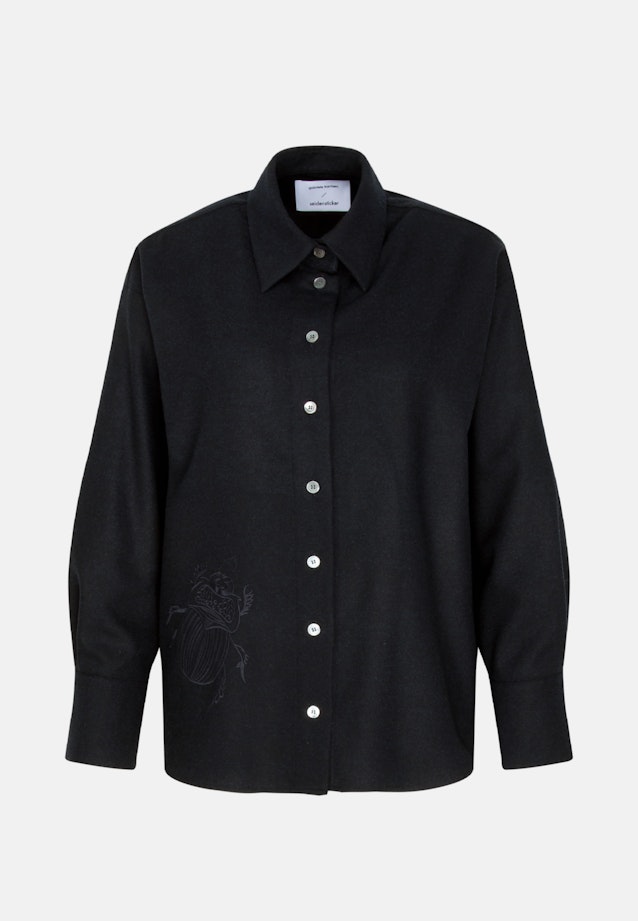 Flanell Shirtblouse in Donkerblauw |  Seidensticker Onlineshop