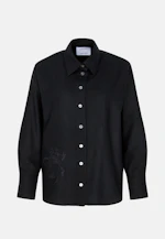 Hemdbluse Uni Melange in Dunkelblau |  Seidensticker Onlineshop