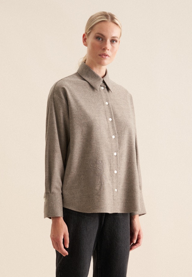 Kragen Hemdbluse Oversized in Grau |  Seidensticker Onlineshop