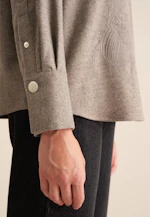 Chemisier chemise Uni Melange in Gris |  Seidensticker Onlineshop