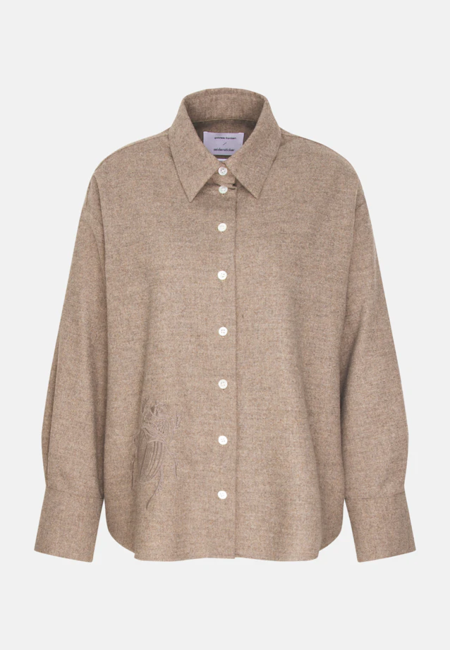 Chemisier chemise Uni Melange in Gris |  Seidensticker Onlineshop