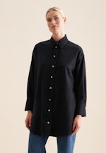 Flanell Longbluse in Dunkelblau |  Seidensticker Onlineshop