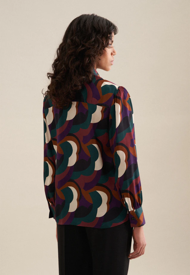 Hemdbluse Druck in Schwarz |  Seidensticker Onlineshop
