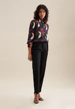 Hemdbluse Druck in Schwarz |  Seidensticker Onlineshop