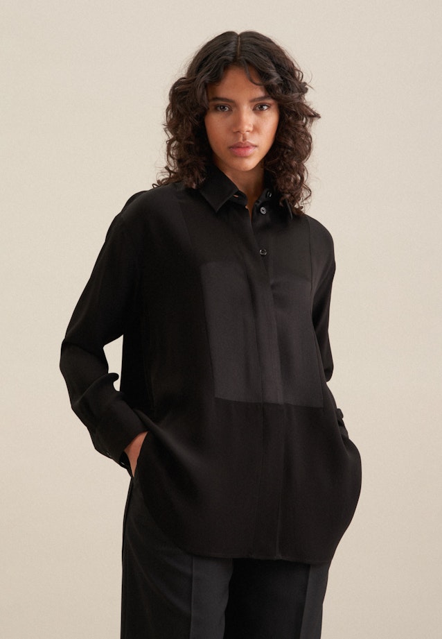 Blouse longue En crêpe in Noir |  Seidensticker Onlineshop