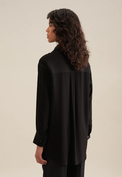 Chemisier long Uni in Noir |  Seidensticker Onlineshop