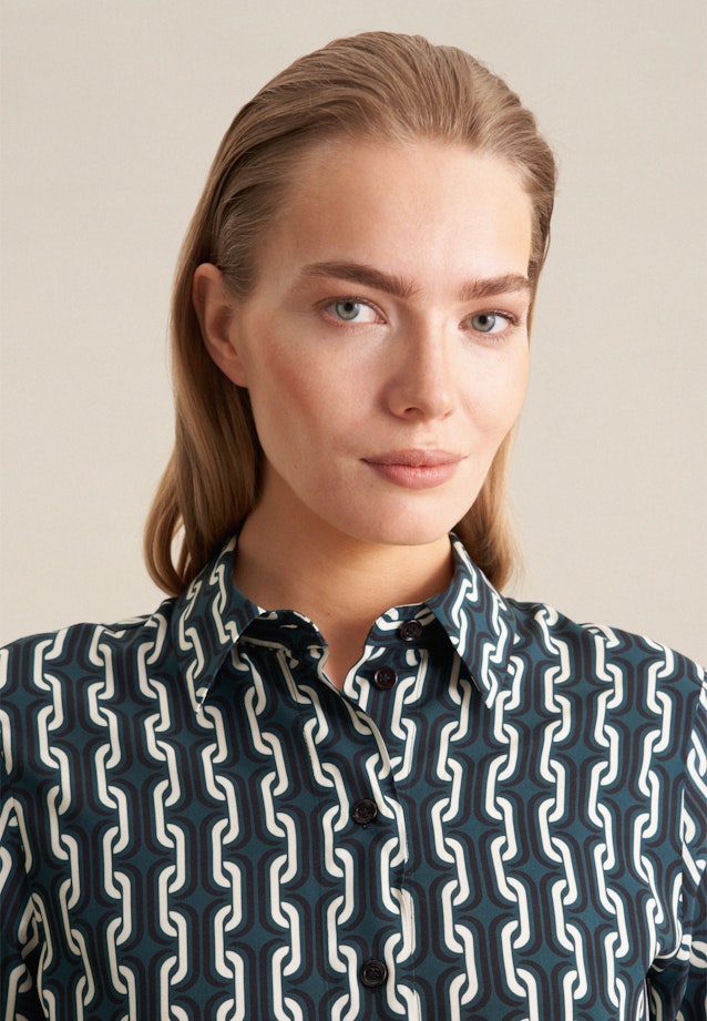 Leinwandbindung Shirtblouse in Groen |  Seidensticker Onlineshop