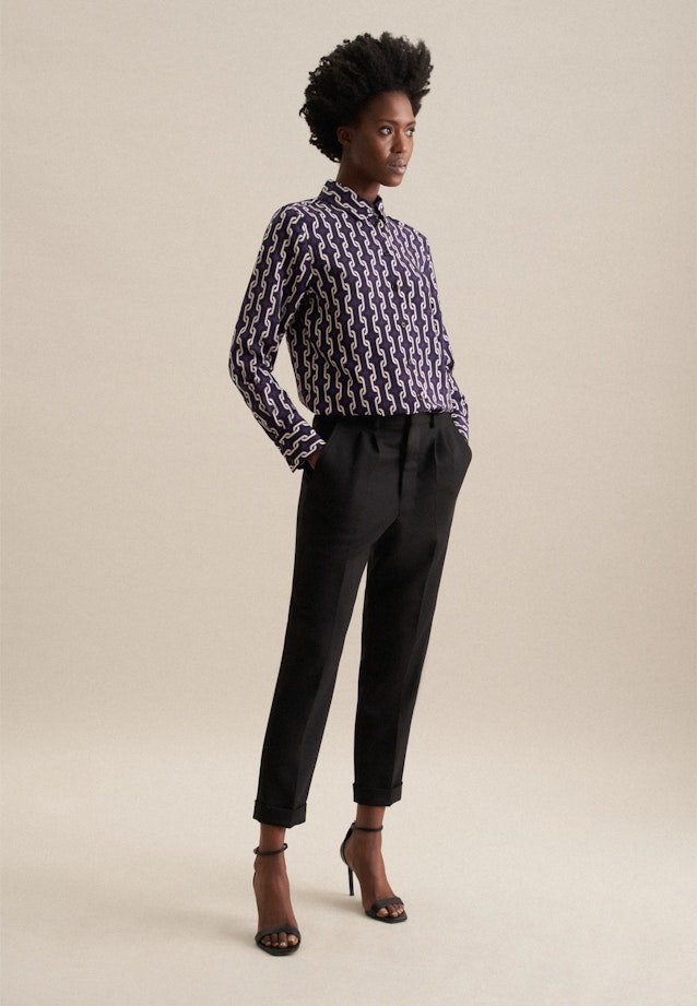 Plain weave Shirt Blouse in Purple |  Seidensticker Onlineshop