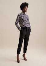 Plain weave Shirt Blouse in Purple |  Seidensticker Onlineshop