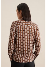 Leinwandbindung Shirtblouse in Bruin |  Seidensticker Onlineshop