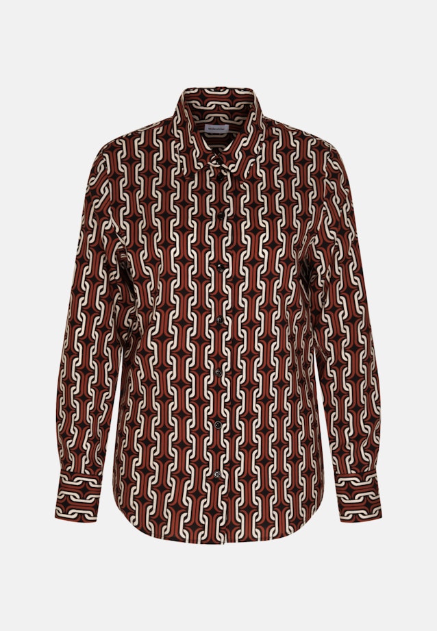 Plain weave Shirt Blouse in Brown |  Seidensticker Onlineshop