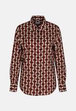 Plain weave Shirt Blouse in Brown |  Seidensticker Onlineshop