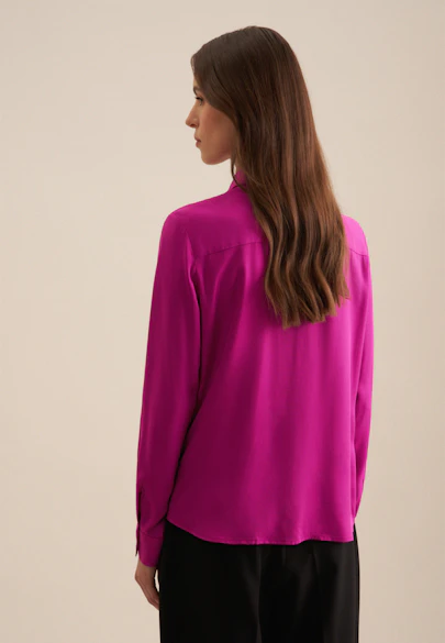 Shirt blouse Uni in Purple |  Seidensticker Onlineshop