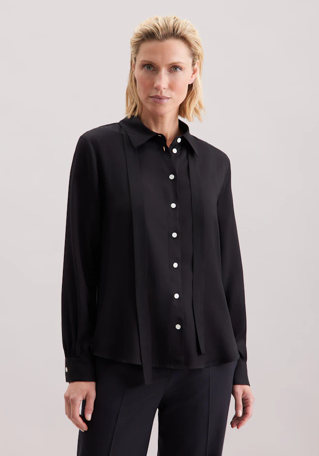 Hemdbluse Uni in Schwarz | Seidensticker Onlineshop