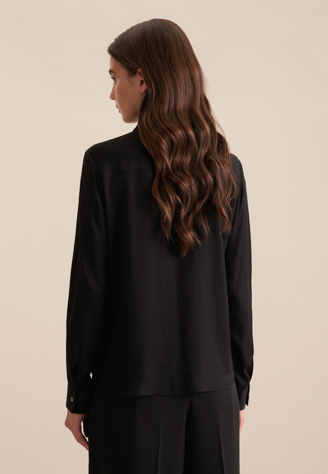 Plain weave Shirt Blouse in Black | Seidensticker online shop