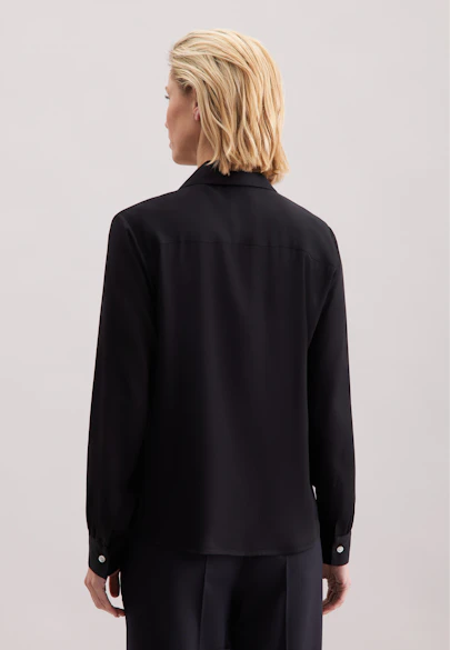 Hemdbluse Uni in Schwarz |  Seidensticker Onlineshop