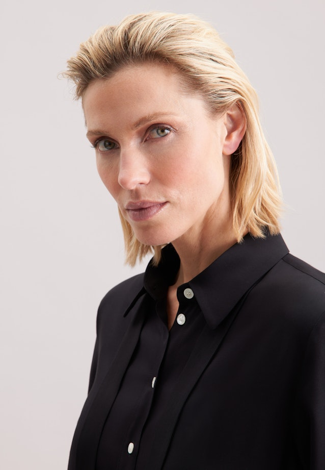 Shirt blouse Uni in Black |  Seidensticker Onlineshop