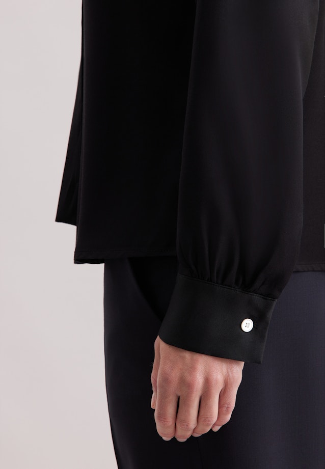 Hemdbluse Uni in Schwarz |  Seidensticker Onlineshop