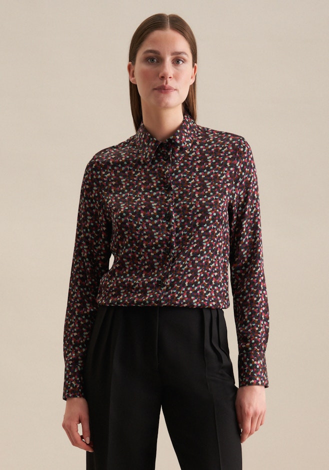 Hemdbluse Druck in Schwarz | Seidensticker Onlineshop