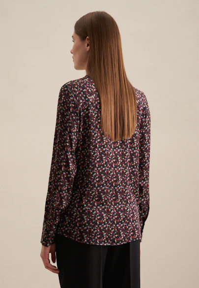 Hemdbluse Druck in Schwarz |  Seidensticker Onlineshop