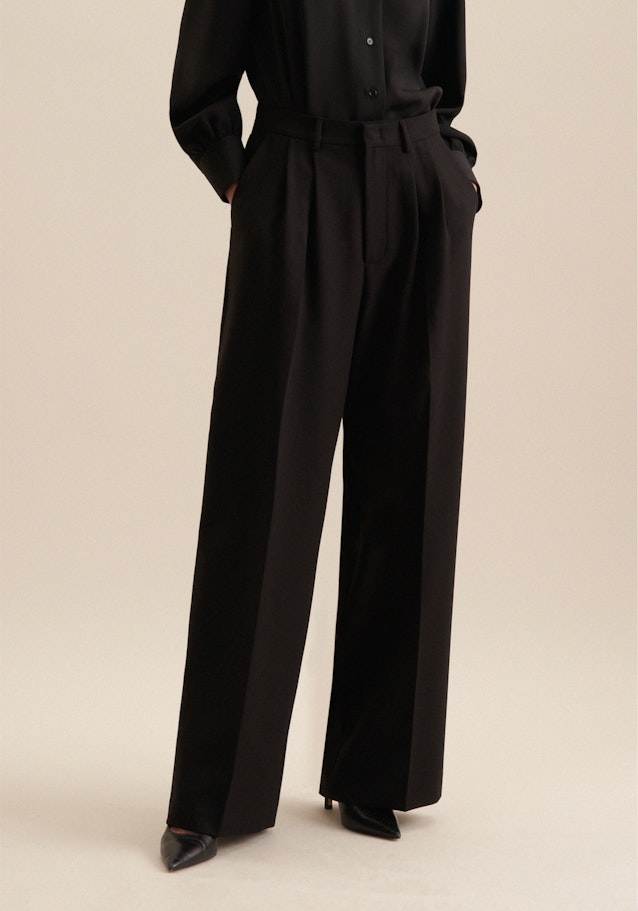 Regular Pantalons Uni in Noir | Seidensticker Onlineshop